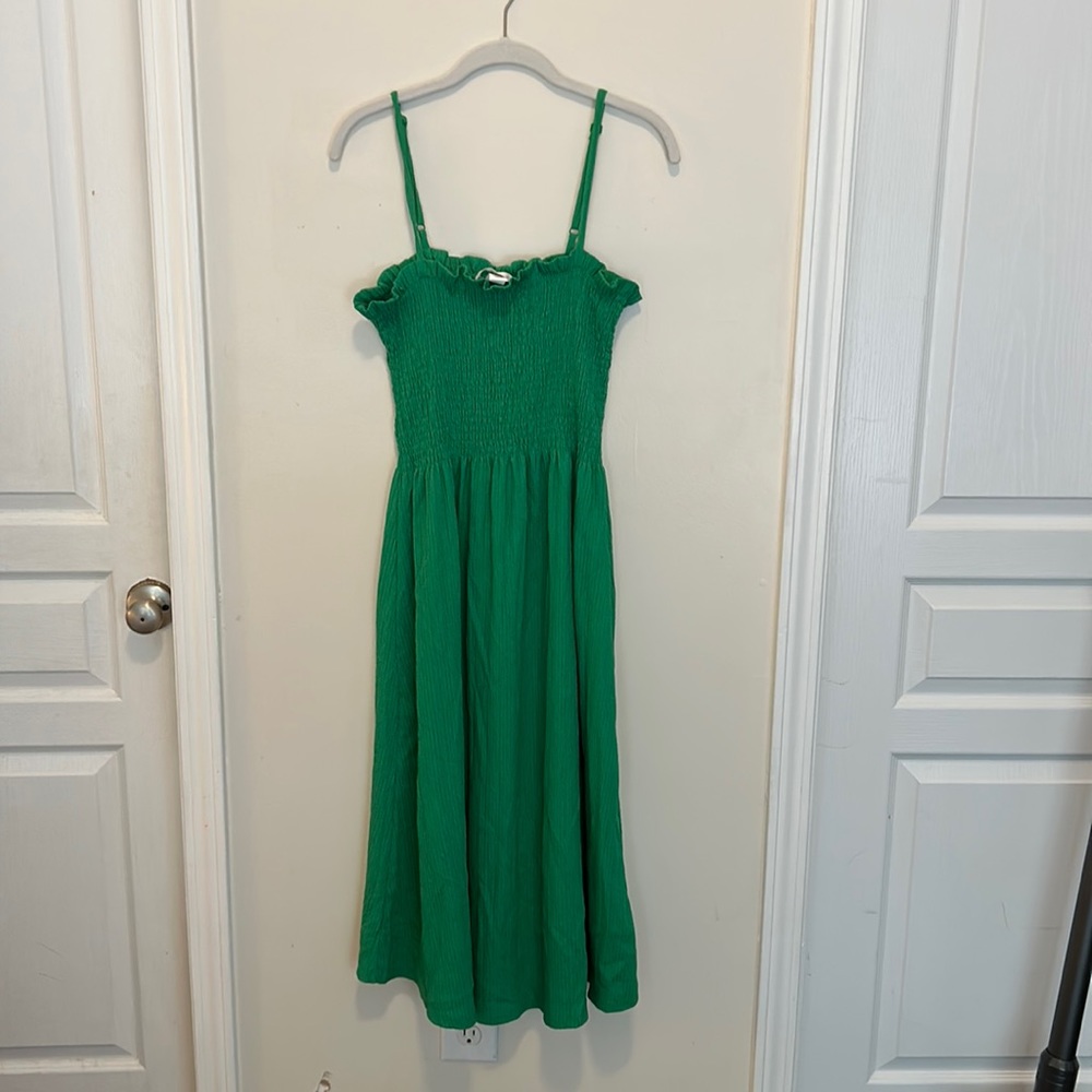 H&M green midi dress
